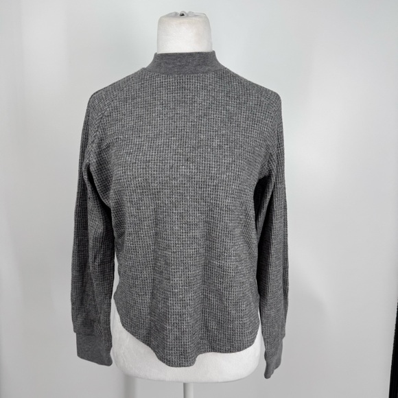 NWT Madewell Waffle-Knit Long-Sleeve Crewneck Tee - Picture 3 of 11